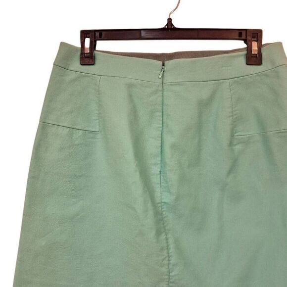 J. Crew Women's Mint Green Cotton/Spandex Lined Mini Skirt - Picture 8 of 11